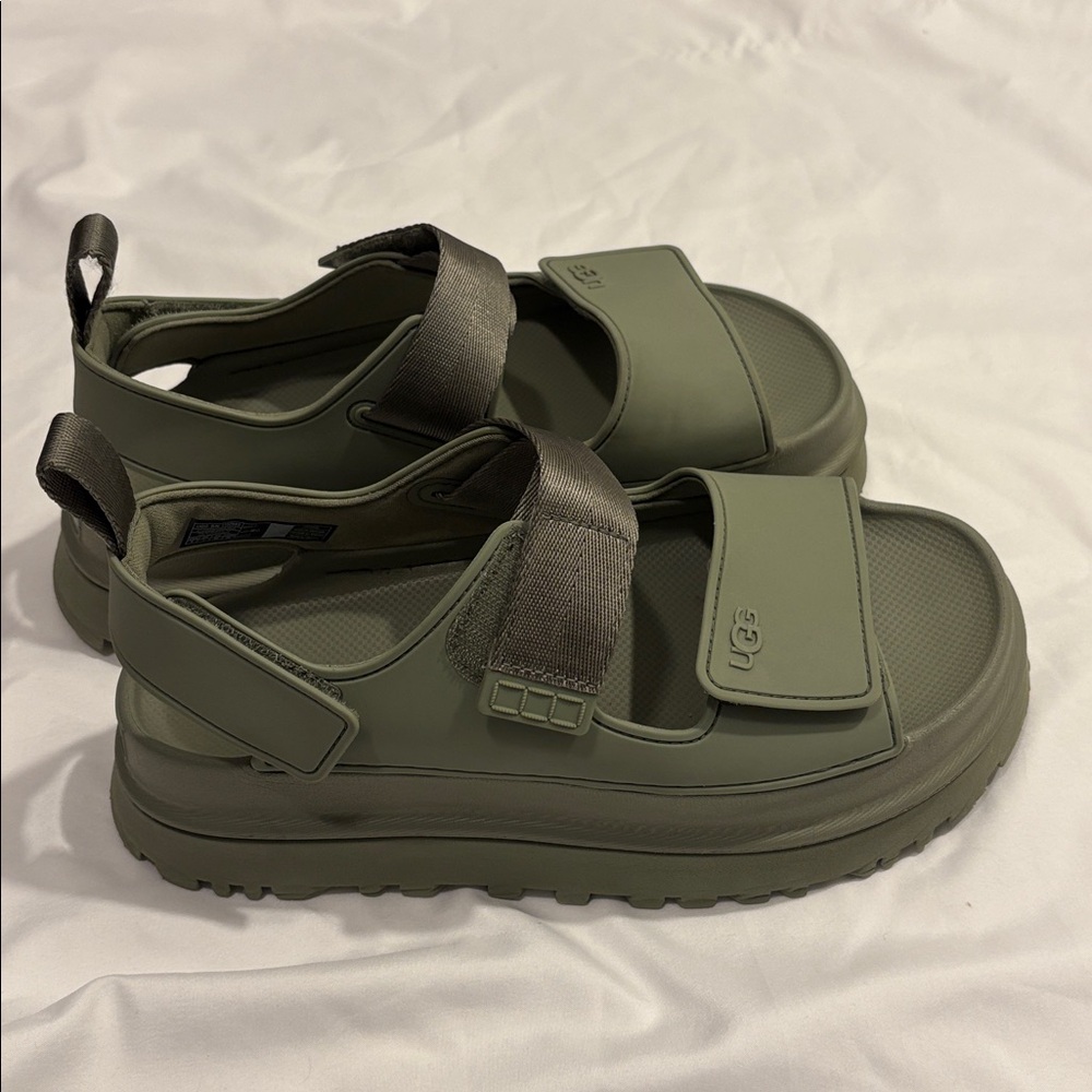 UGG GoldenGlow Platform Sandals - Shaded Clover, 9 - Picture 2 of 11